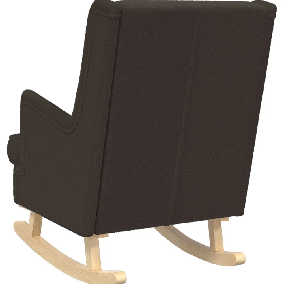vidaXL Schommelstoel Zwart 62 x 80 x 85 cm Bouclé