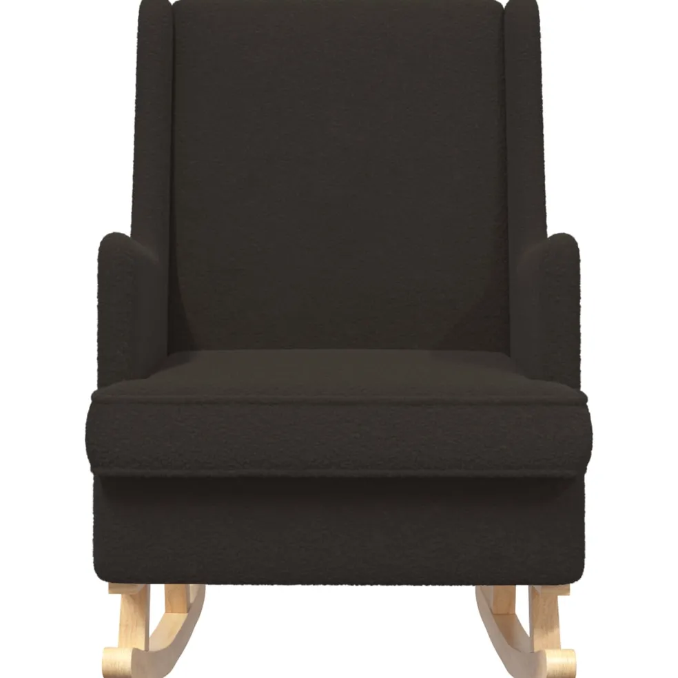vidaXL Schommelstoel Zwart 62 x 80 x 85 cm Bouclé