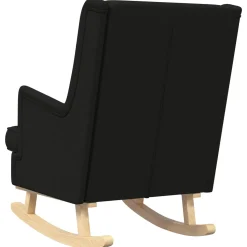 vidaXL Schommelstoel Zwart 62 x 80 x 85 cm Stof