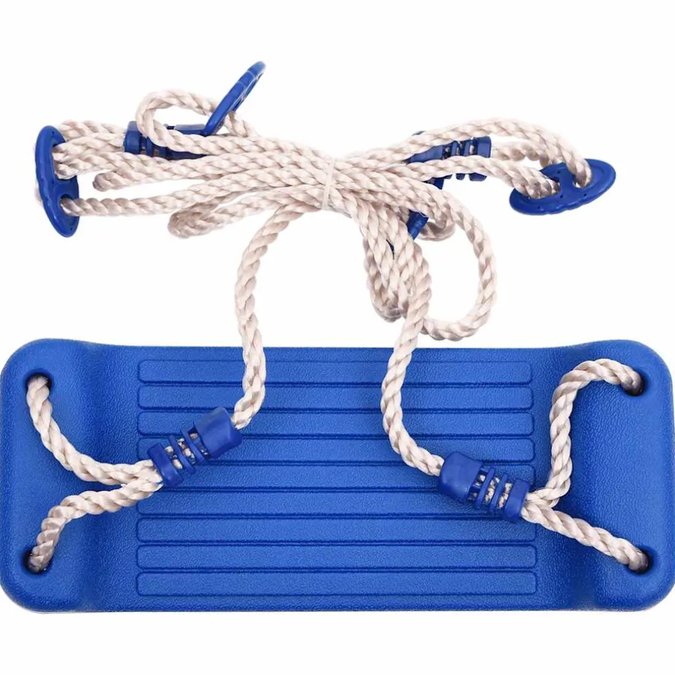 vidaXL Schommelzitje en touwladder 37x15 cm PE blauw