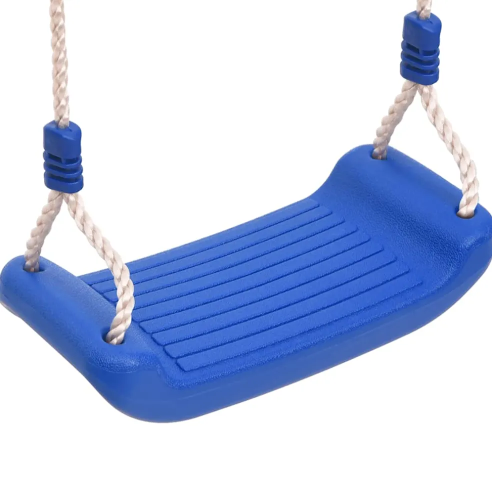 vidaXL Schommelzitjes met touw 2 st 38x16 cm polyetheen blauw