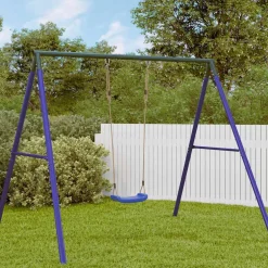 vidaXL Schommelzitje voor kinderen 1-persoons verstelbaar touw blauw