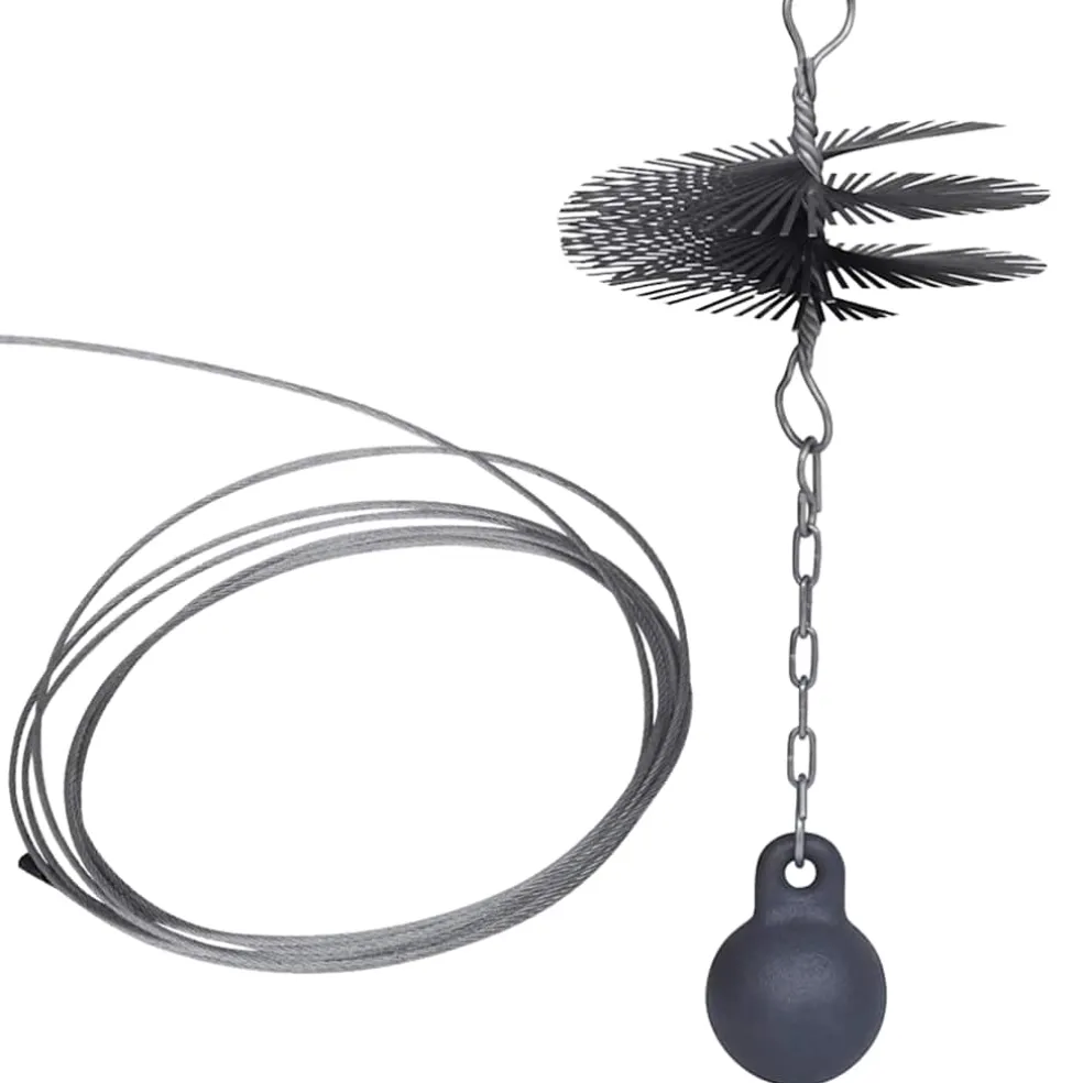 vidaXL Schoorsteenveegborstel rond Ø 15 cm