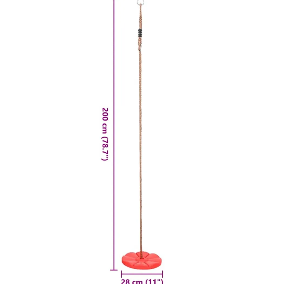vidaXL Schotelschommel 200 cm rood