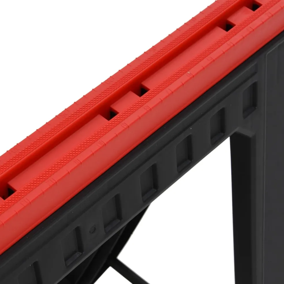 vidaXL Schragen 2 st inklapbaar 350 kg polypropeen zwart en rood