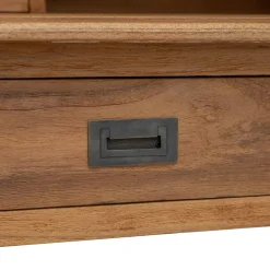 vidaXL Schrijfbureau Naturel 89,5 x 49,5 x 100 cm Massief Teakhout