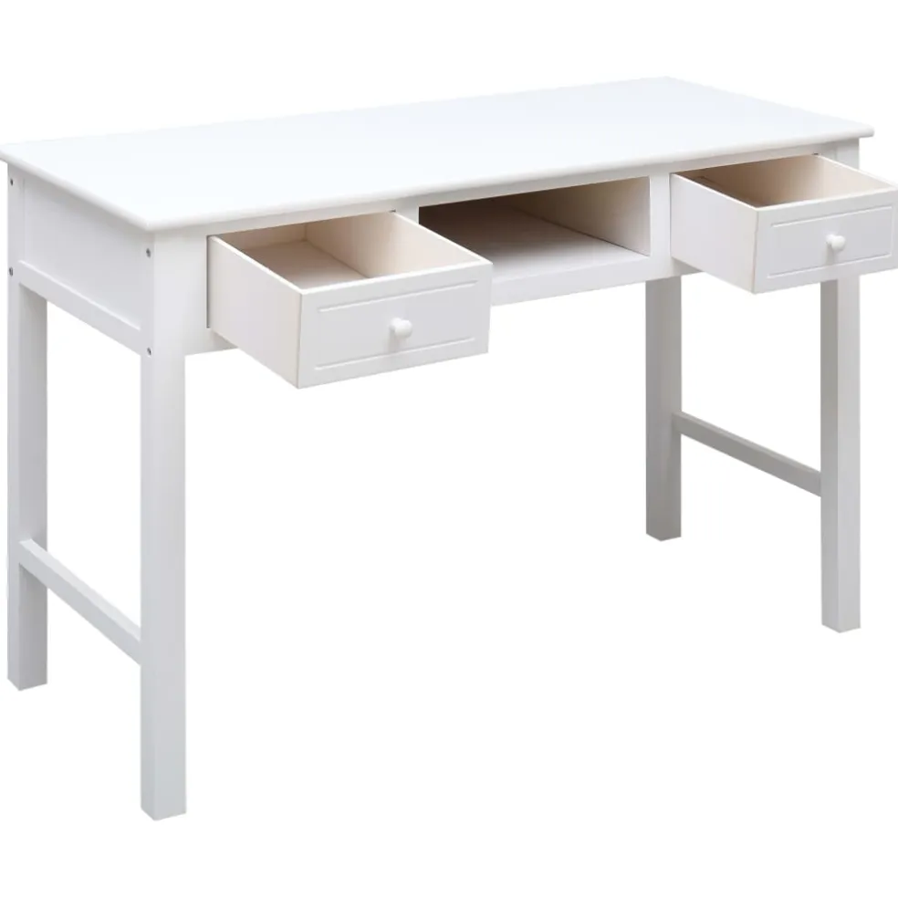 vidaXL Schrijftafel 110x45x76 cm hout wit