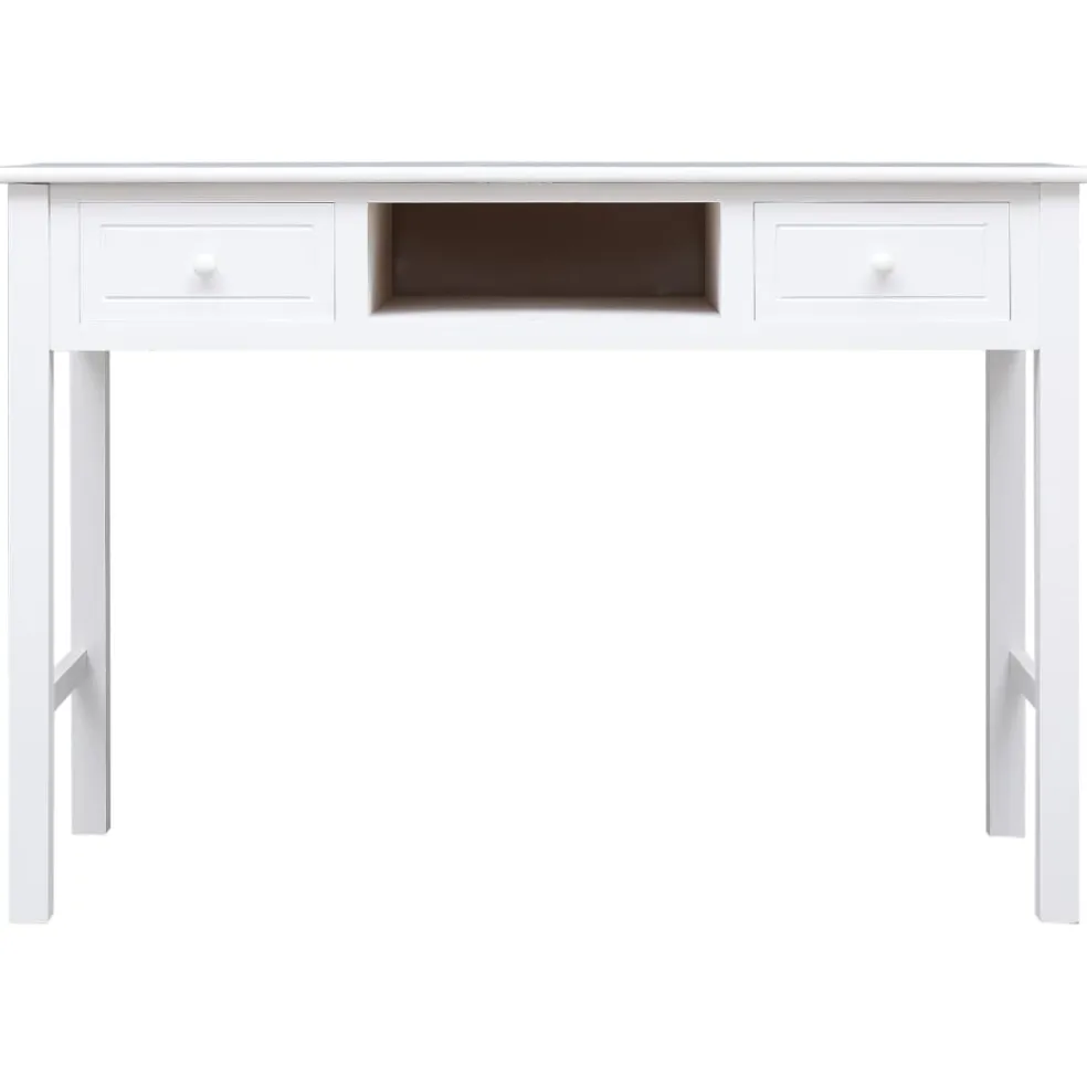 vidaXL Schrijftafel 110x45x76 cm hout wit