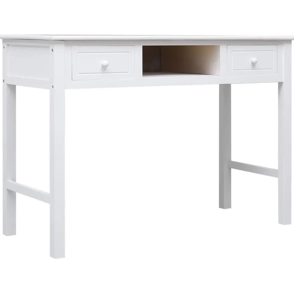 vidaXL Schrijftafel 110x45x76 cm hout wit