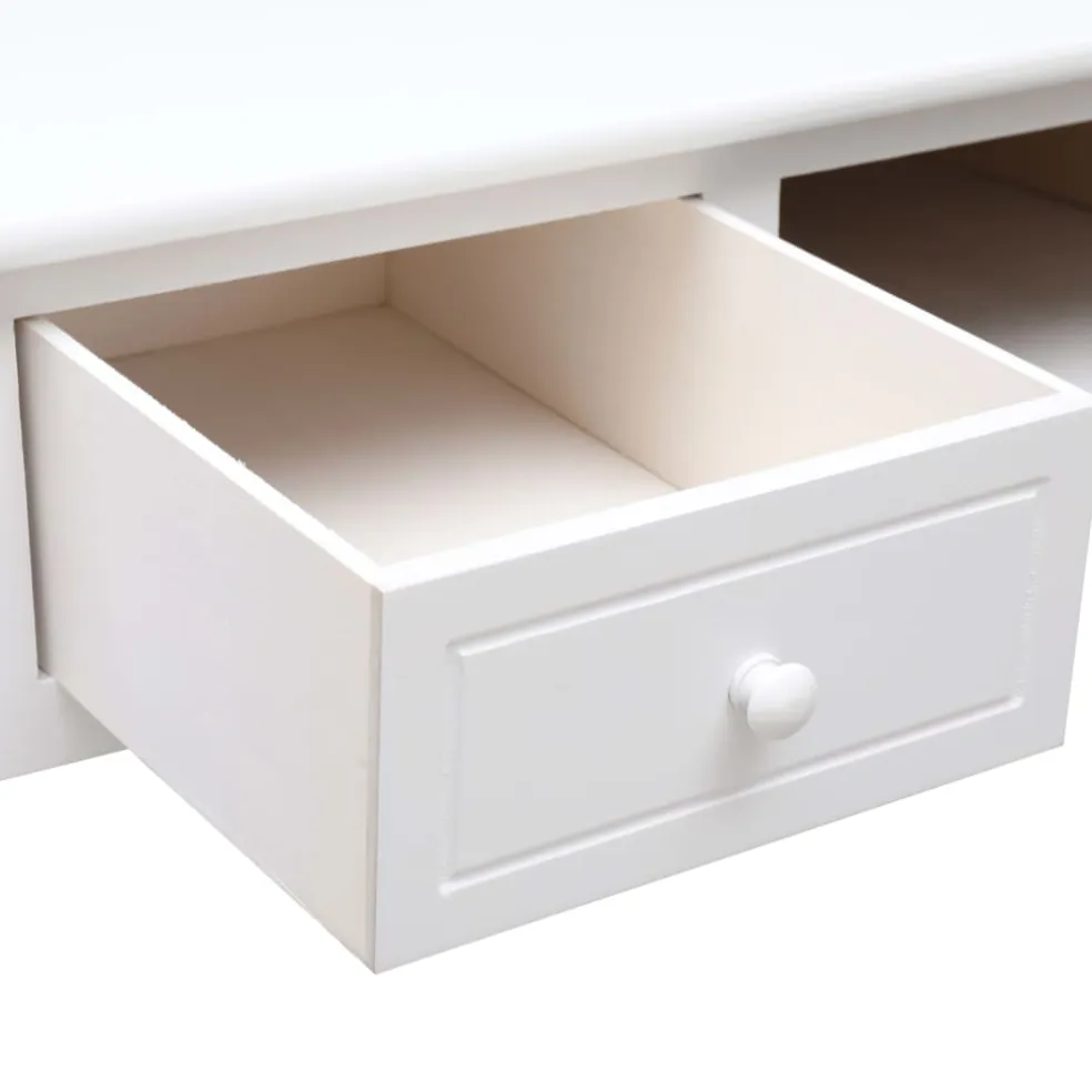 vidaXL Schrijftafel 110x45x76 cm hout wit