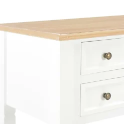 vidaXL Schrijftafel 109,5x45x77,5 cm hout wit