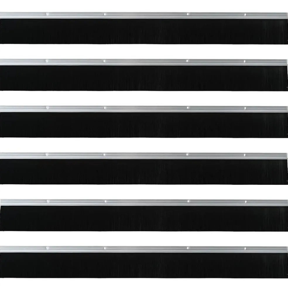 vidaXL Schroefbare Deurborstelafsluitingen 6 st zilver 100 cm