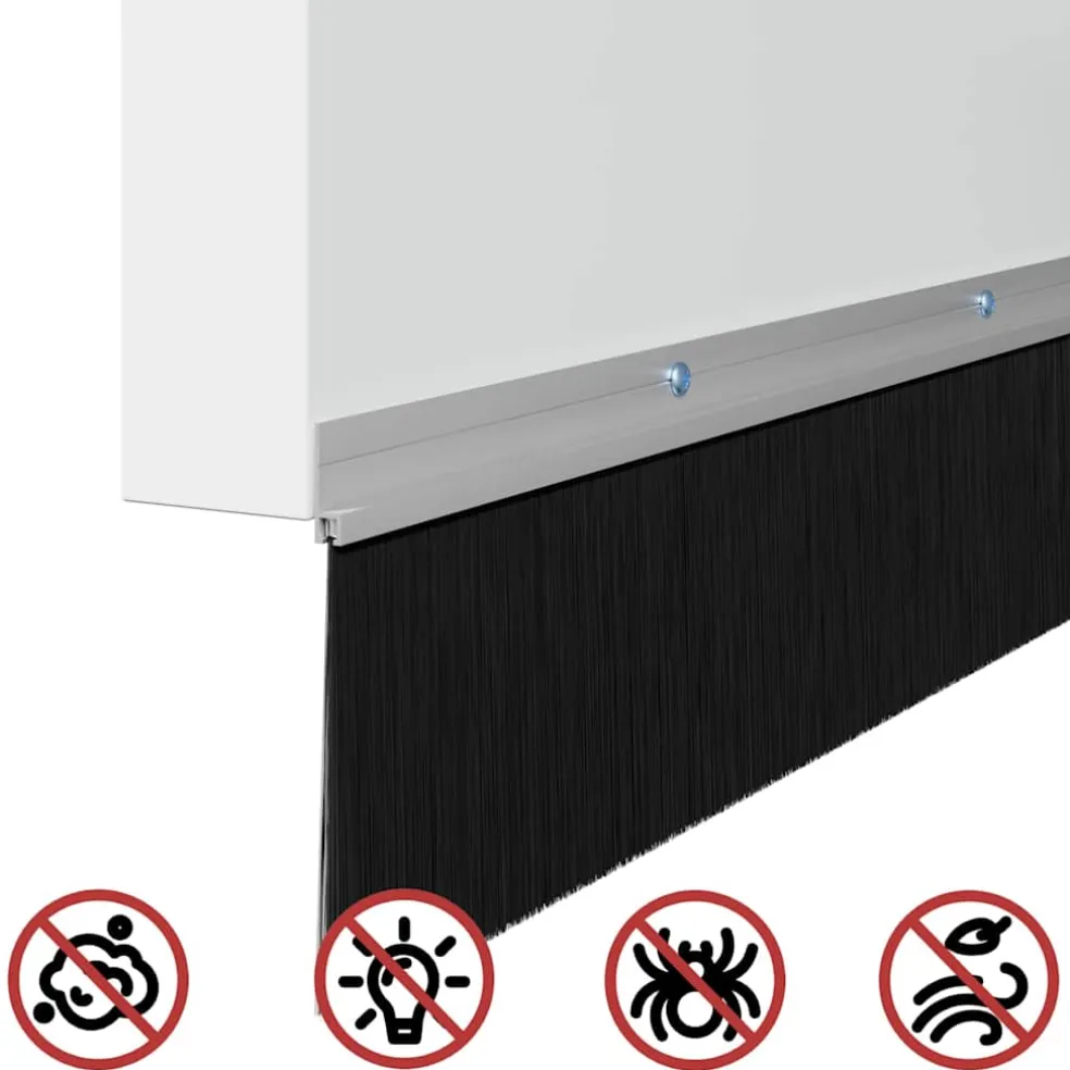 vidaXL Schroefbare Deurborstelafsluitingen 6 st zilver 100 cm
