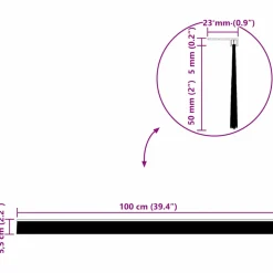 vidaXL Schroefbare Deurborstelafsluitingen 6 st Zilver 100 cm