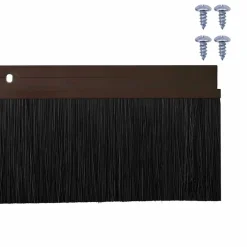 vidaXL Schroefbare Deurborstelafsluitingen 2 st Bruin 100 cm