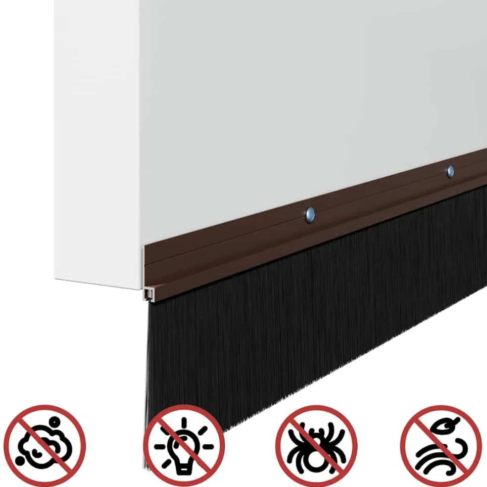 vidaXL Schroefbare Deurborstelafsluitingen 2 st Bruin 100 cm
