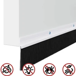 vidaXL Schroefbare Deurborstelafsluitingen 2 st Wit 100 cm