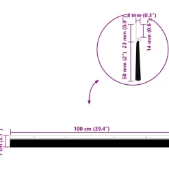 vidaXL Schroefbare Deurborstelafsluitingen 2 st Wit 100 cm