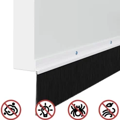 vidaXL Schroefbare Deurborstelafsluitingen 2 st Wit 100 cm