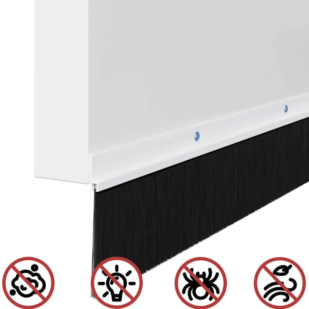 vidaXL Schroefbare Deurborstelafsluitingen 6 st Bruin 100 cm