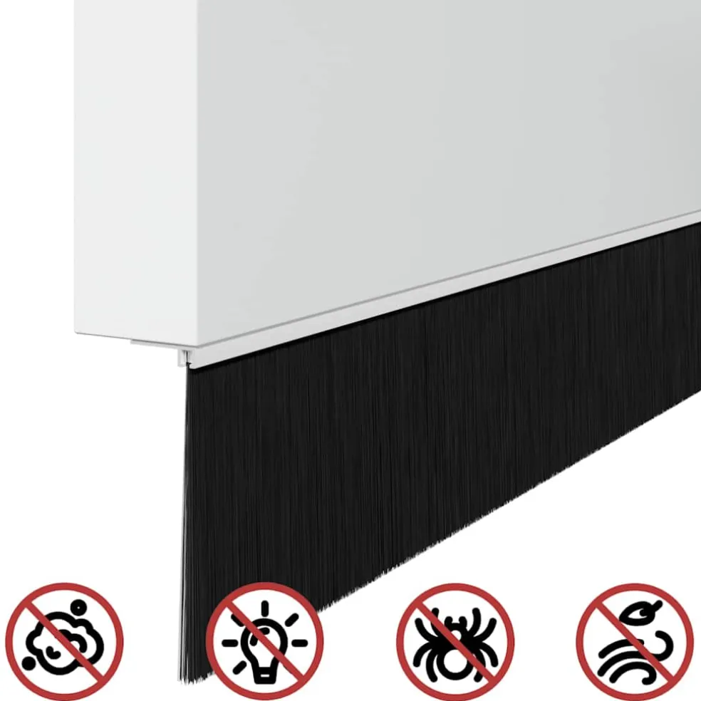vidaXL Schroefbare Deurborstelafsluitingen 2 st Wit 100 cm