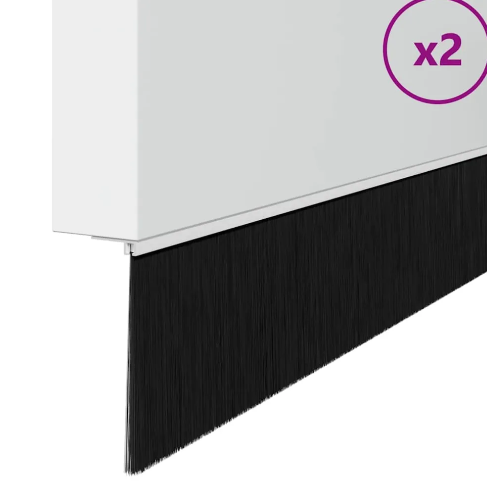vidaXL Schroefbare Deurborstelafsluitingen 2 st Wit 100 cm