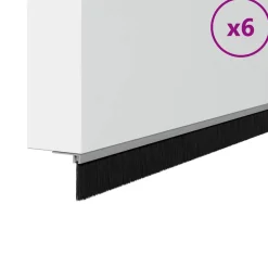 vidaXL Schroefbare Deurborstelafsluitingen 6 st Zilver 100 cm