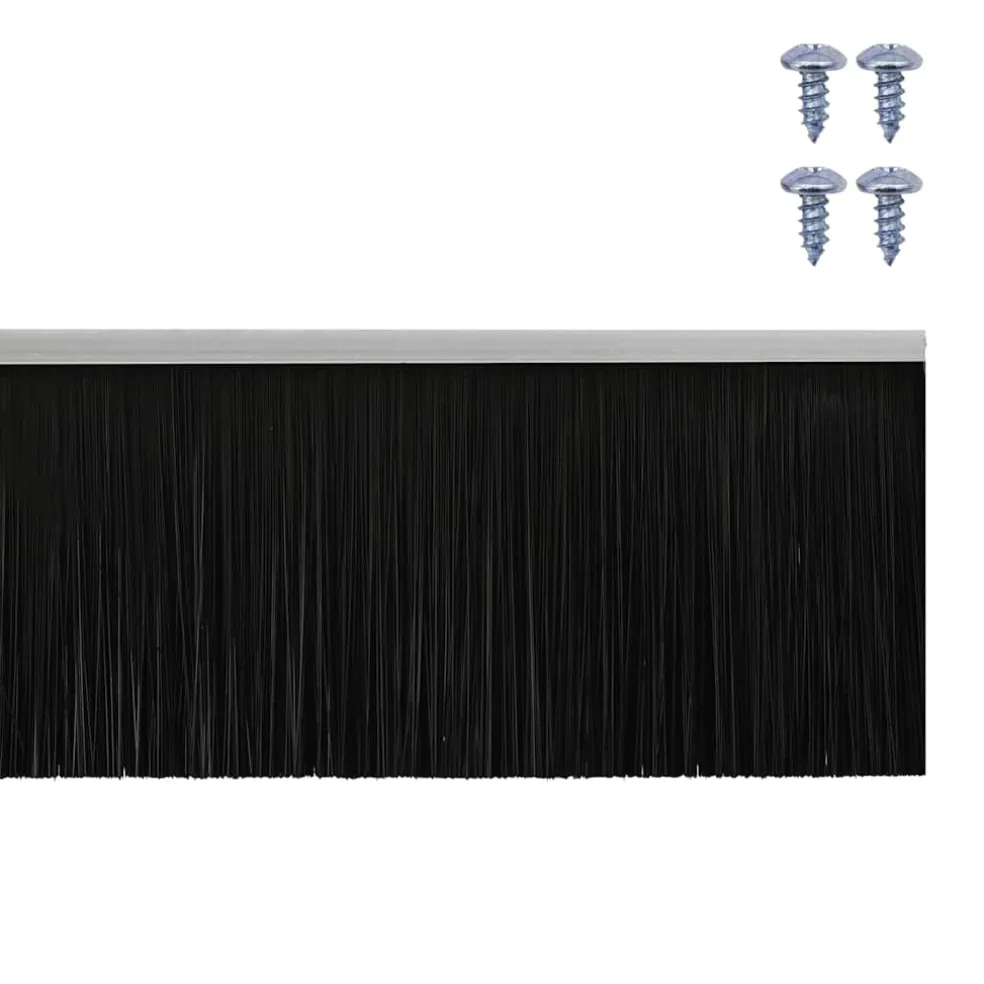 vidaXL Schroefbare Deurborstelafsluitingen 6 st Zilver 100 cm