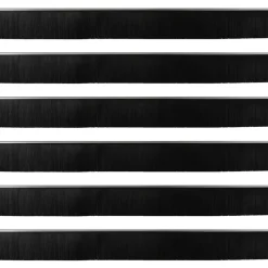 vidaXL Schroefbare Deurborstelafsluitingen 6 st Zilver 100 cm