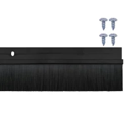 vidaXL Schroefbare Deurborstelafsluitingen 2 st Zwart 100 cm