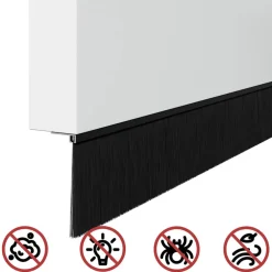 vidaXL Schroefbare Deurborstelafsluitingen 2 st Bruin 100 cm