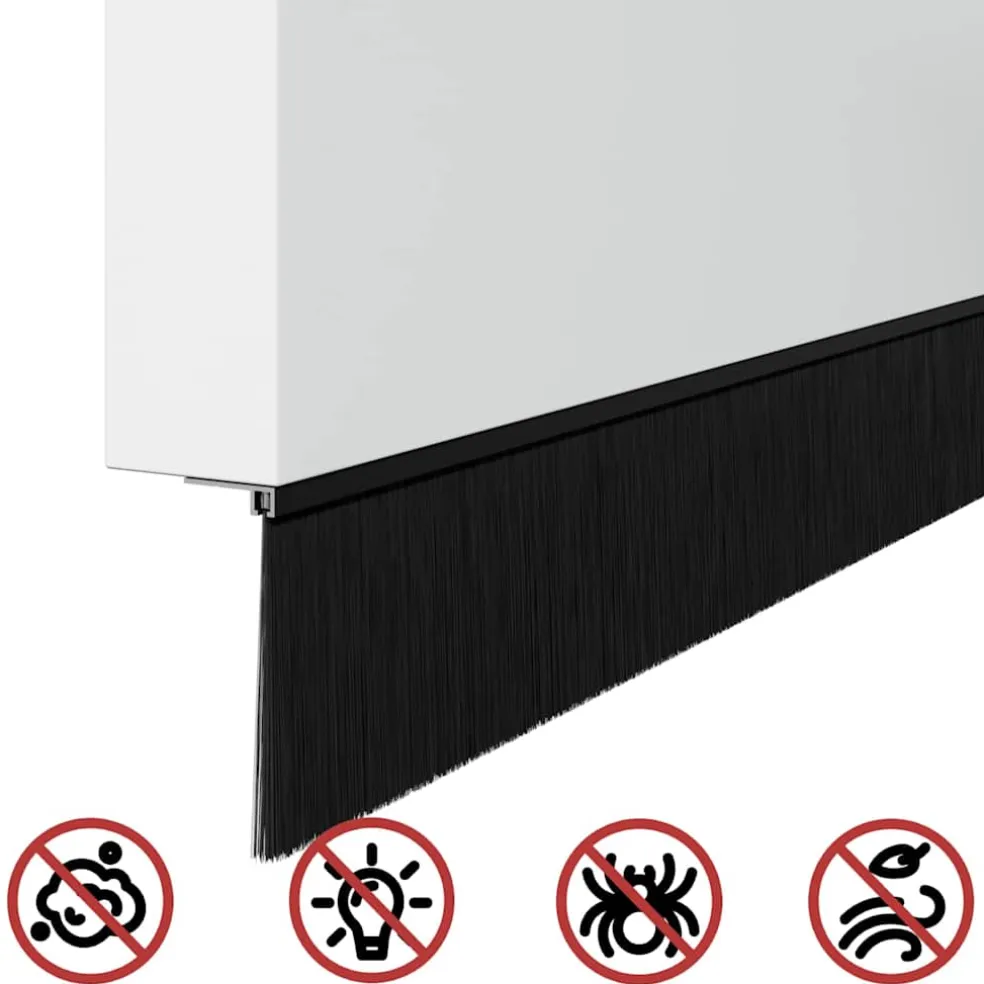 vidaXL Schroefbare Deurborstelafsluitingen 2 st Bruin 100 cm