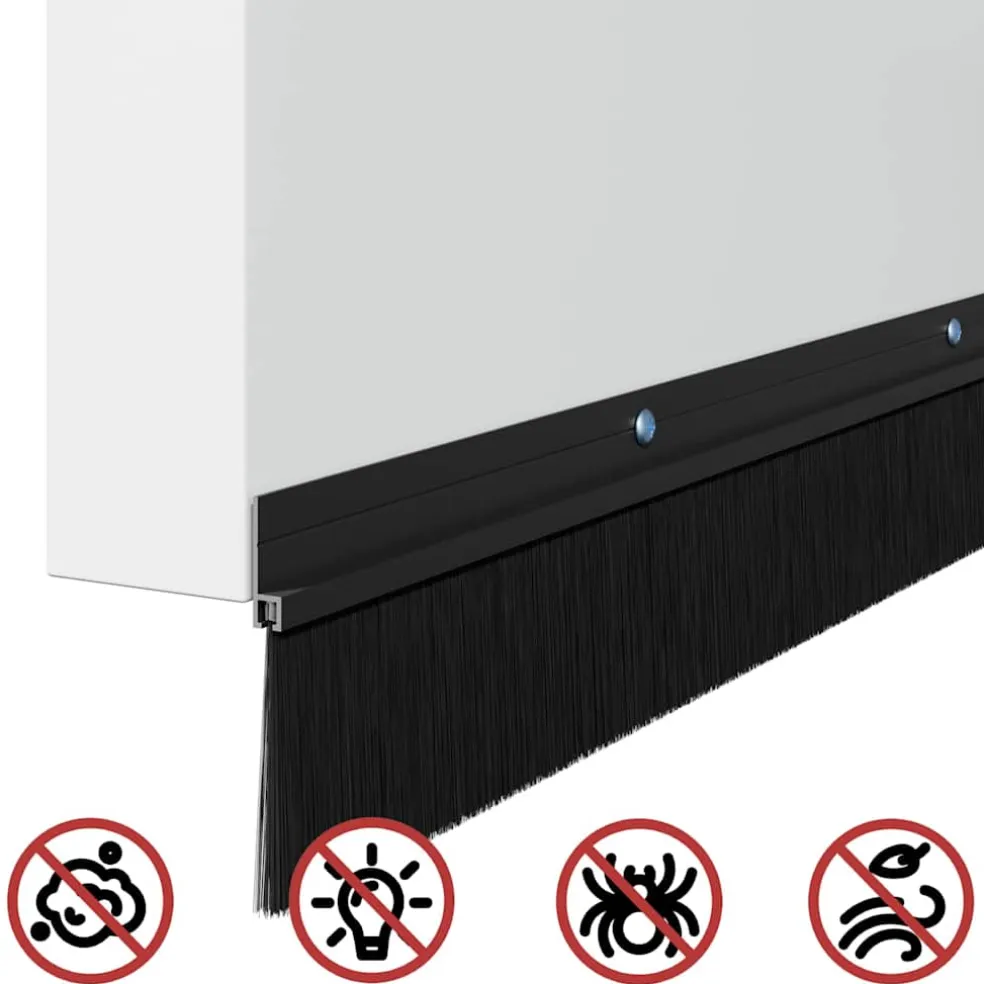 vidaXL Schroefbare Deurborstelafsluitingen 2 st Zwart 100 cm