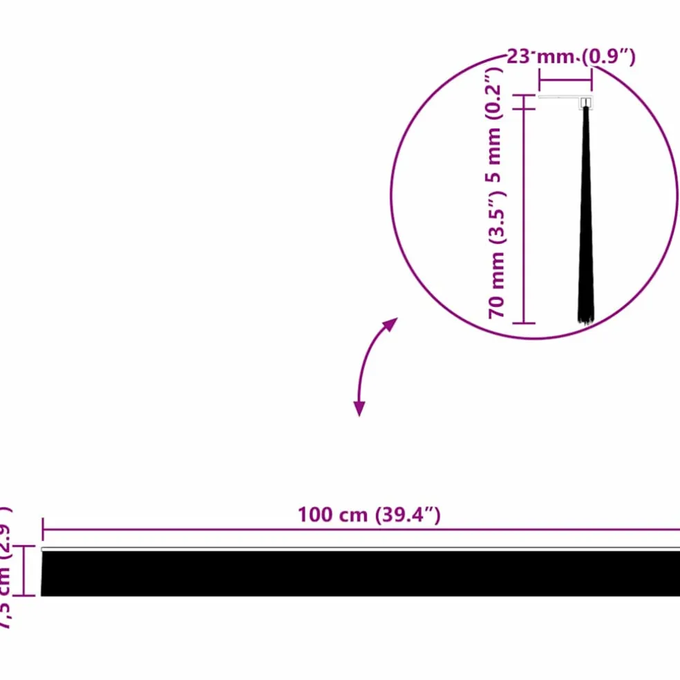 vidaXL Schroefbare Deurborstelafsluitingen 2 st Zilver 100 cm