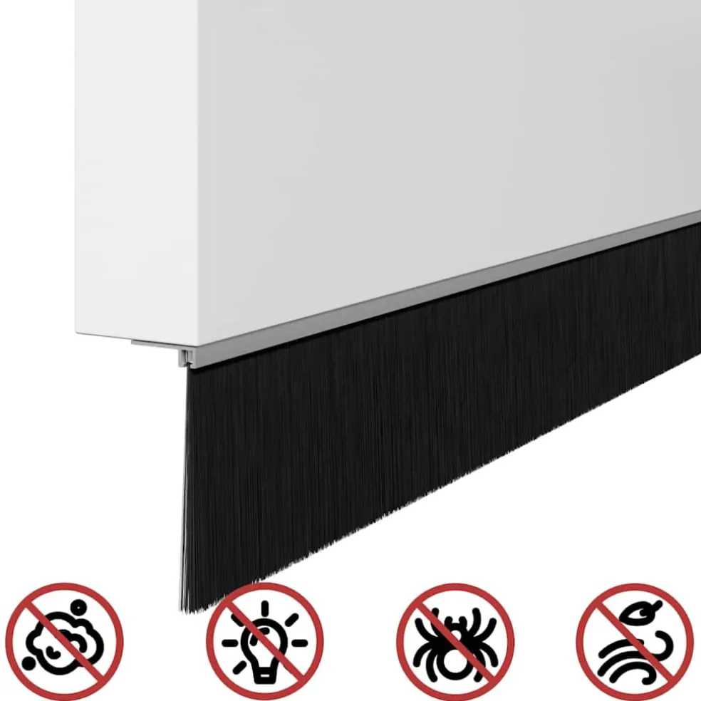 vidaXL Schroefbare Deurborstelafsluitingen 2 st Zilver 100 cm