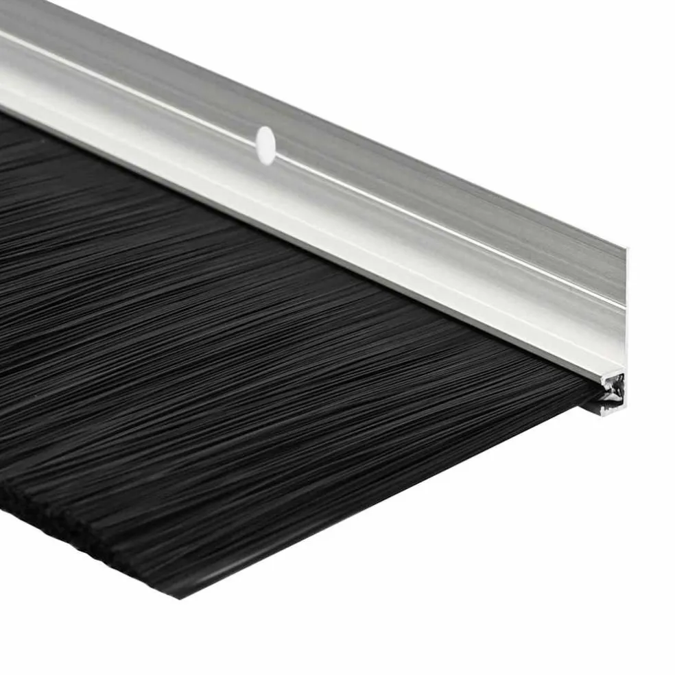 vidaXL Schroefbare Deurborstelafsluitingen 2 st Zilver 100 cm