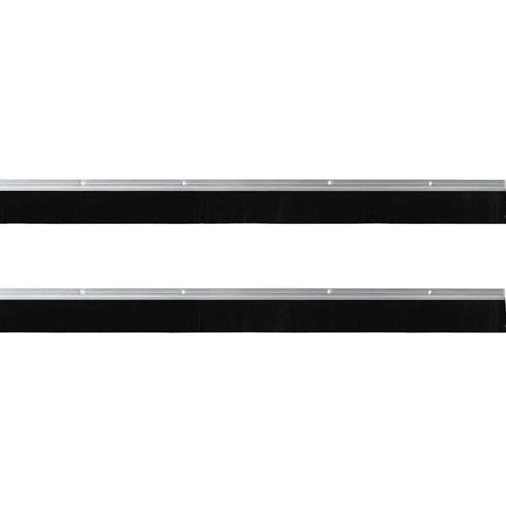 vidaXL Schroefbare Deurborstelafsluitingen 2 st zilver 100 cm