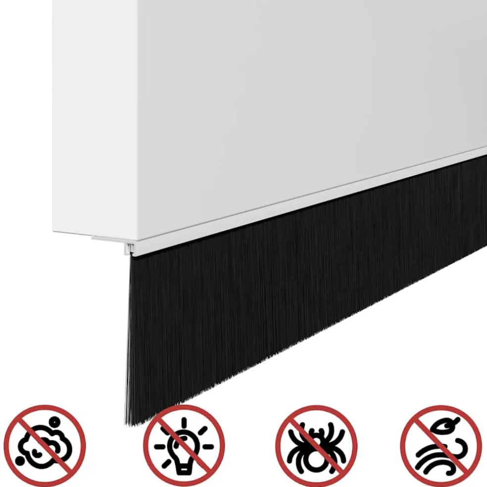 vidaXL Schroefbare Deurborstelafsluitingen 2 st Wit 100 cm