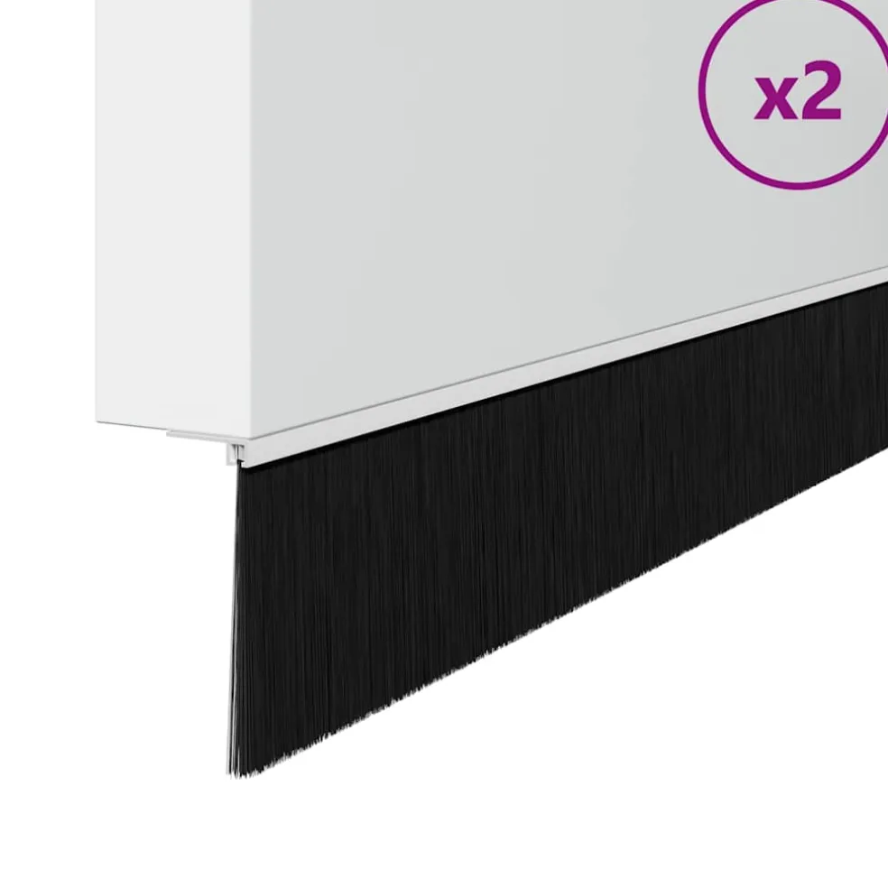 vidaXL Schroefbare Deurborstelafsluitingen 2 st Wit 100 cm
