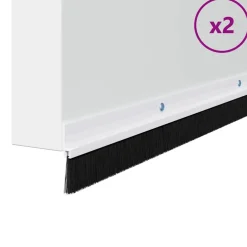 vidaXL Schroefbare Deurborstelafsluitingen 2 st Wit 100 cm