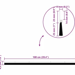 vidaXL Schroefbare Deurborstelafsluitingen 2 st Wit 100 cm