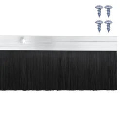 vidaXL Schroefbare Deurborstelafsluitingen 2 st zilver 100 cm