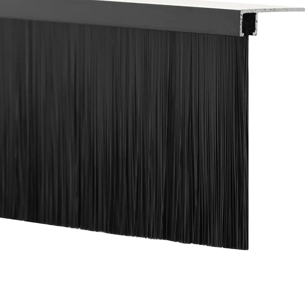vidaXL Schroefbare Deurborstelafsluitingen 6 st Zwart 100 cm