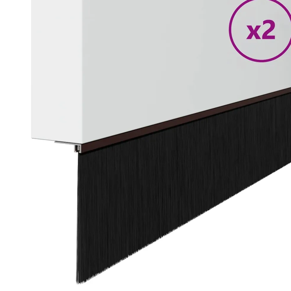 vidaXL Schroefbare Deurborstelafsluitingen 2 st Bruin 100 cm