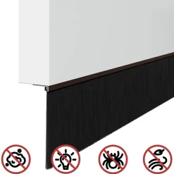 vidaXL Schroefbare Deurborstelafsluitingen 2 st Bruin 100 cm