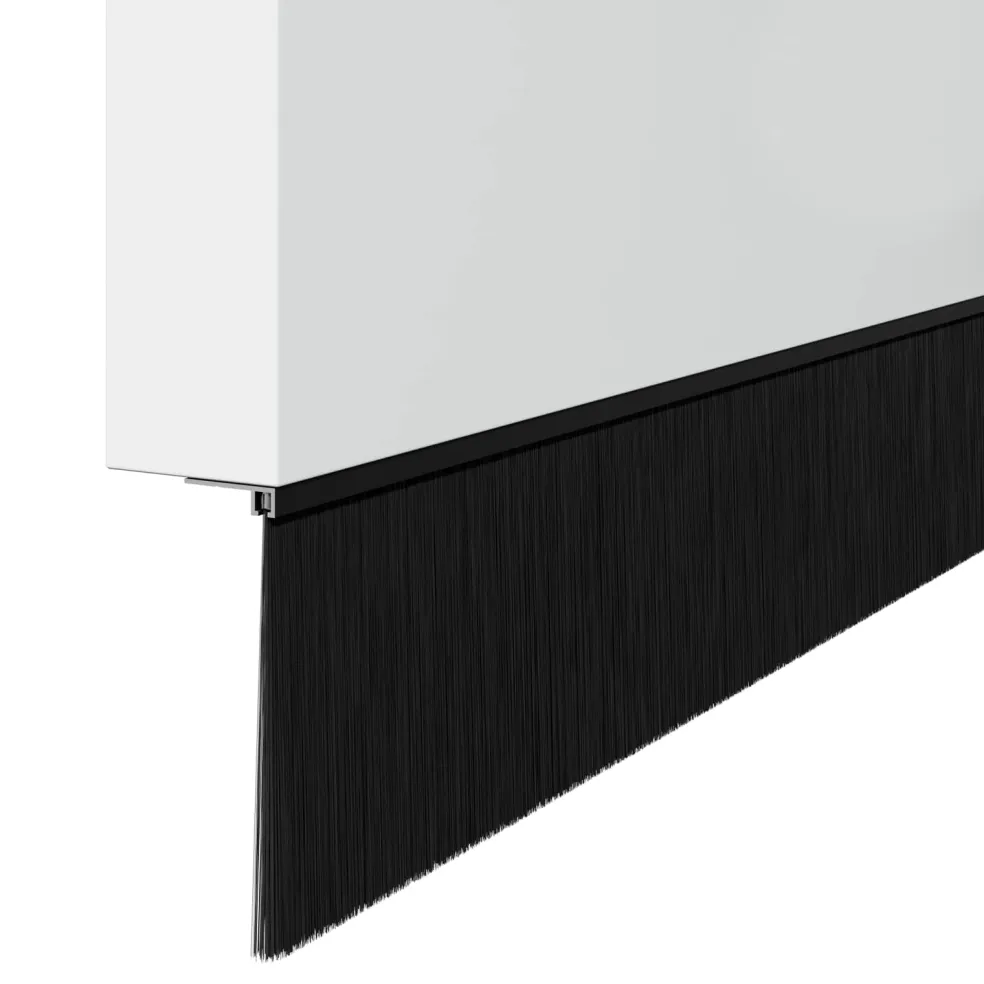 vidaXL Schroefbare Deurborstelafsluitingen 6 st Zwart 100 cm