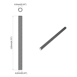 vidaXL Schroefdraadstangen 2 st Zilver M6 x 120 mm Metaal