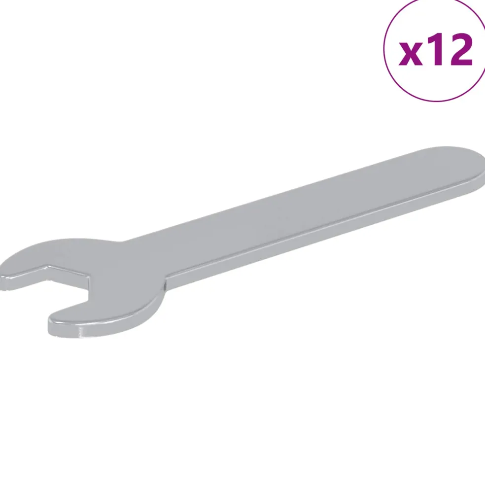 vidaXL Schroefsleutel 12 st Zilver 10 mm IJzer