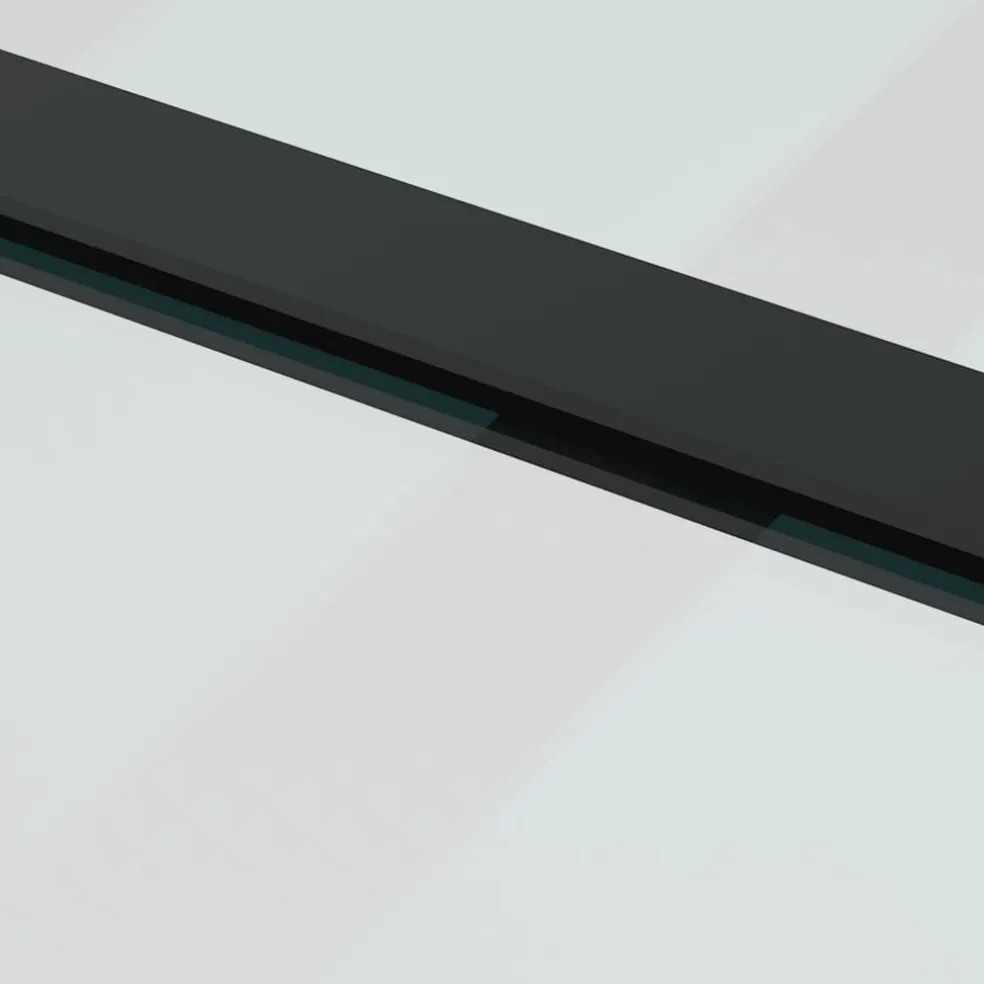 vidaXL Schuifdeur met beslag 76x205 cm ESG-glas en aluminium