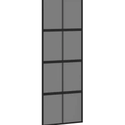 vidaXL Schuifdeur met beslagset 76x205 cm gehard glas zwart